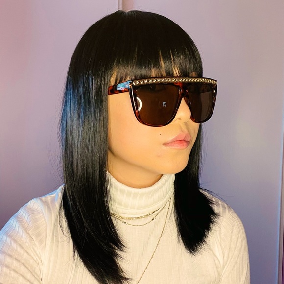 Oversized Tortoise Chained Sunglasses - Picture 14 of 14